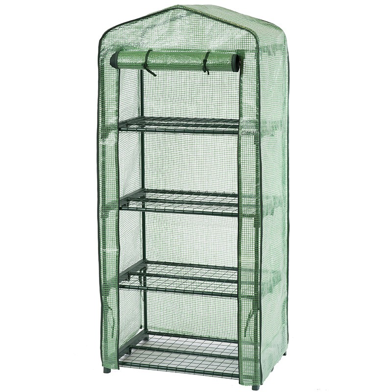 Serre de jardin avec étagère à 4 niveaux H160x69x49cm pour jardin et terrasse