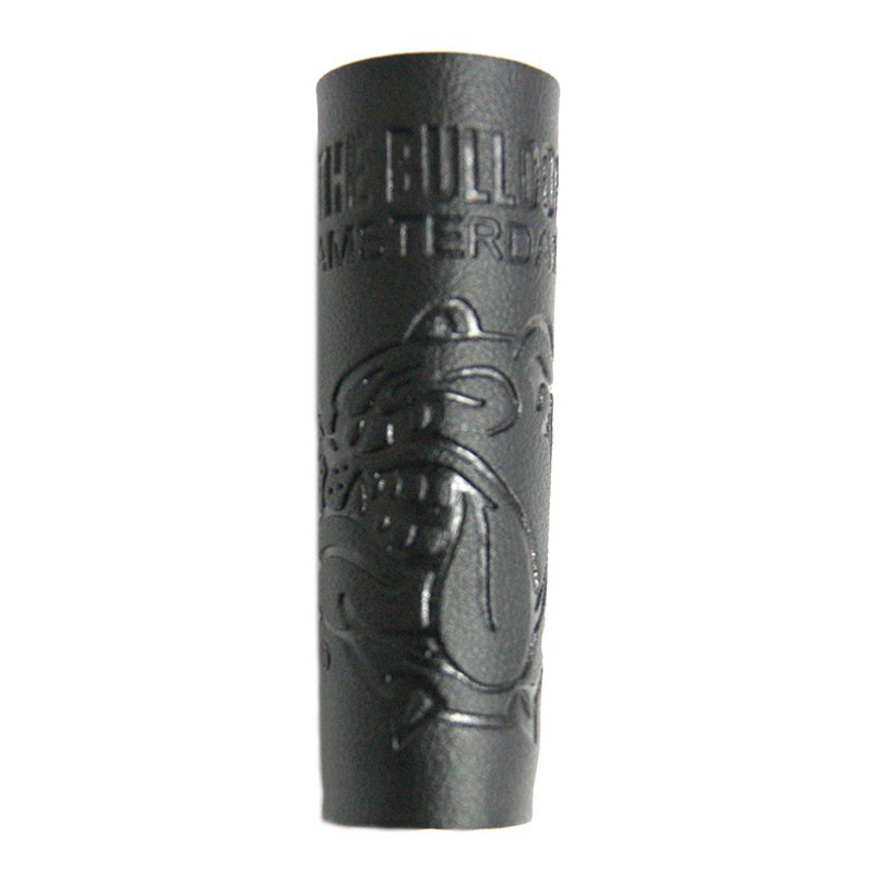 THE BULLDOG LIGHTER CLIPPER LEATHER BLACK CP11RH
