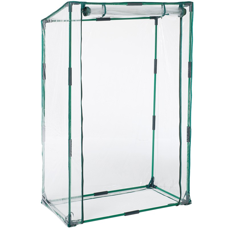 Serre de jardin tube alu Ø15mm PE armé 100g/m² H150x100x50cm