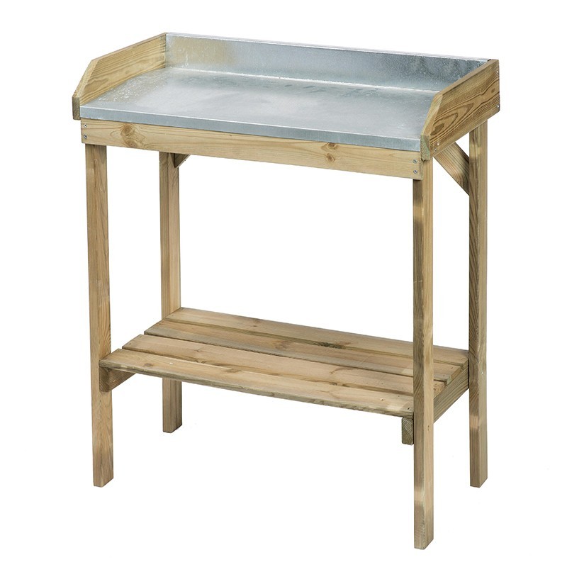 Table de rempotage en bois H97x85x42cm (zinc pin du nord classe III)