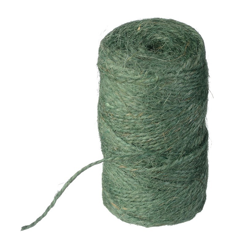 FICELLE DE JUTE colorée VERTE - 75M