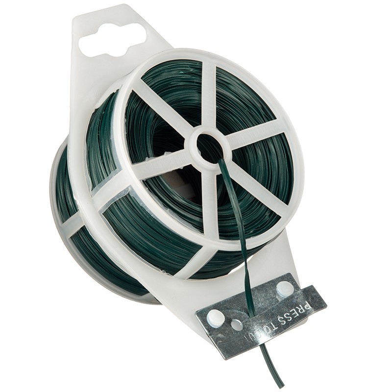 LIEN PLASTIQUE armé VERT - 50 M