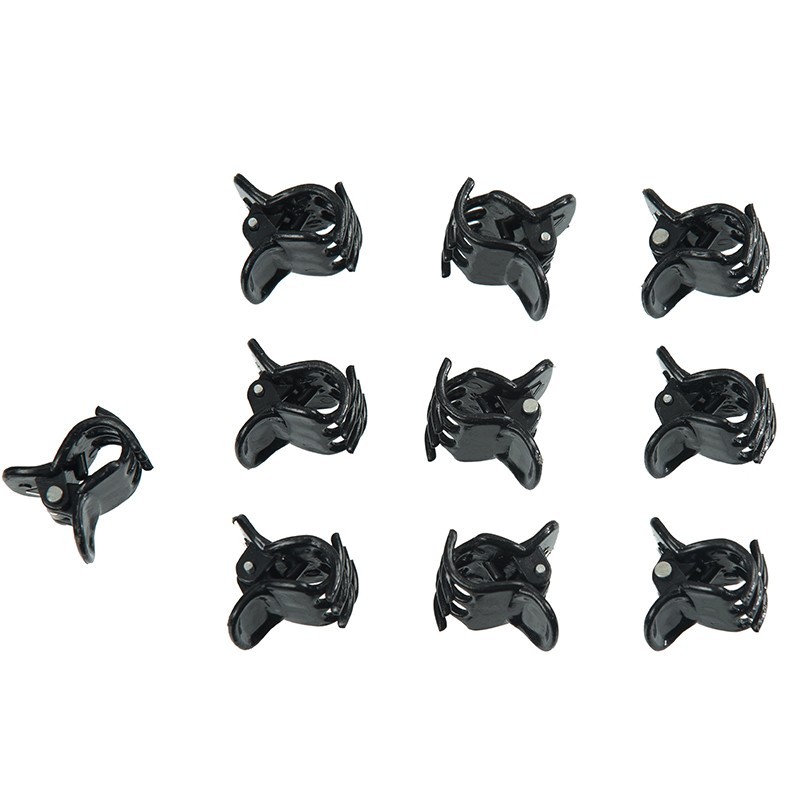 10 x black staking clamps for orchids