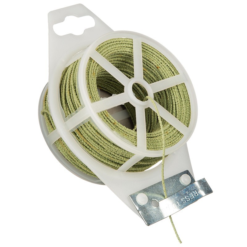 Lien Métallique Plastifié Rugueux Vert - 50 M