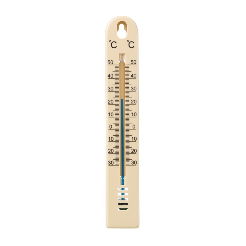 thermomètre mural Kelvin 1 d'extérieur en plastique beige 17x2,5x0.5cm