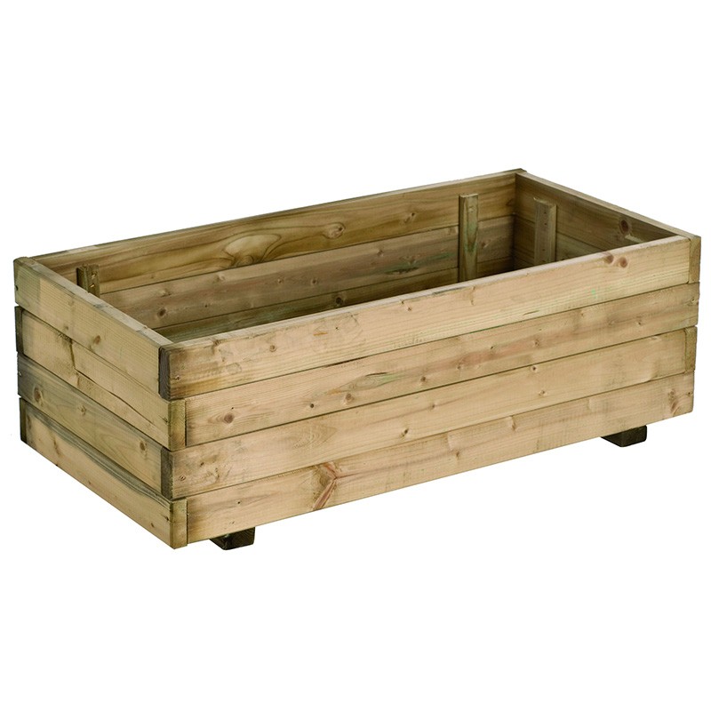 Bac Bois RUSTICA pot RECTANGLE 80x40x27cm