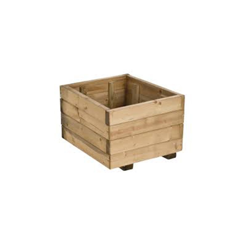 Bac Bois RUSTICA Pot carré 40x40x27cm