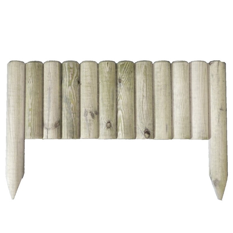 Mini Bordure Droite En Bois De Pin Ø4.5X55X35 Cm - Autoclave