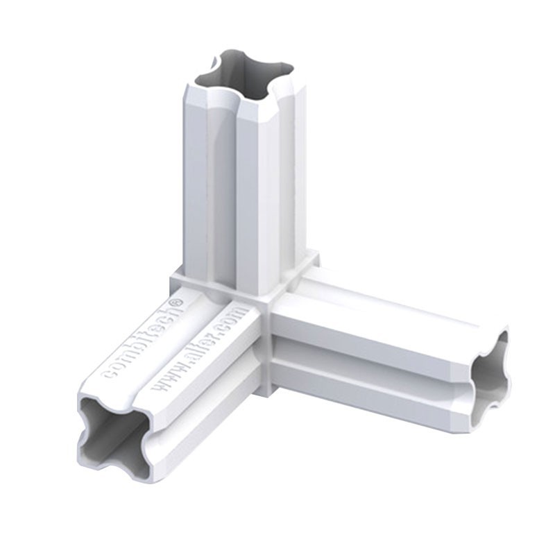 Connecteur Angle 90° Blanc 3 Embouts Ø23.5Mm