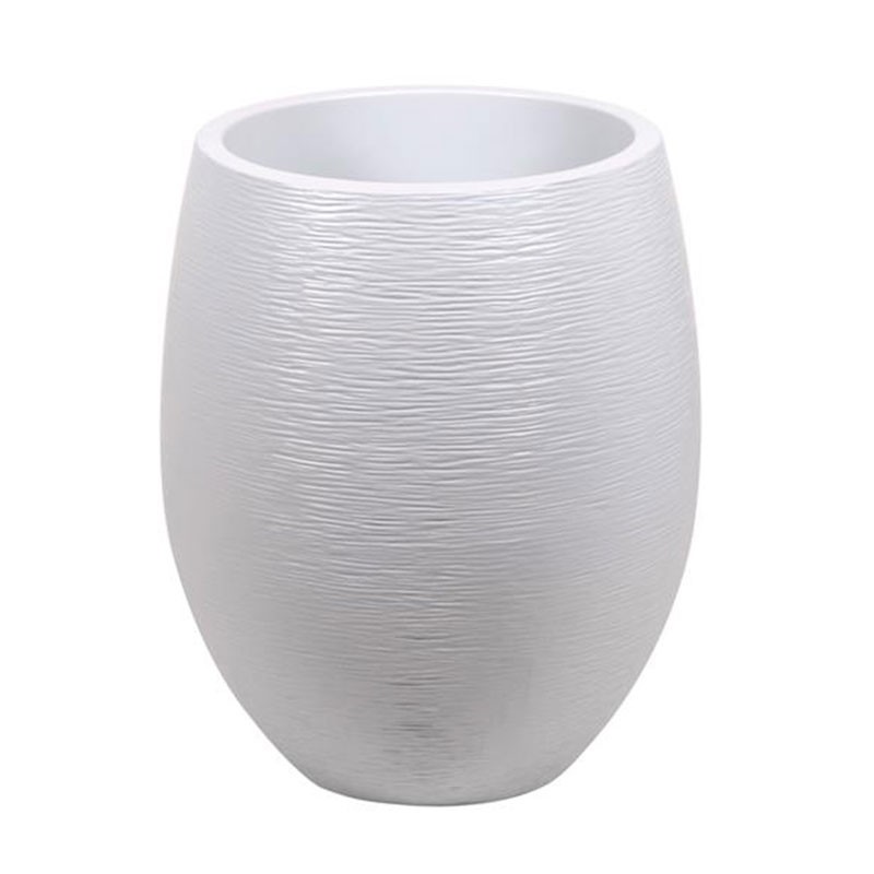 EDA Plastiques - Jardinière Egg - Blanc cérusé - 53L