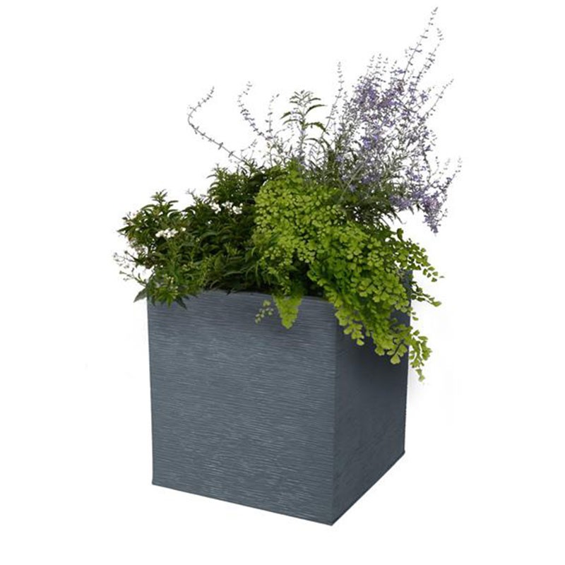 POT CARRE GRAPHIT GRIS ANT. 39.5X39.5X43.5CM 31L