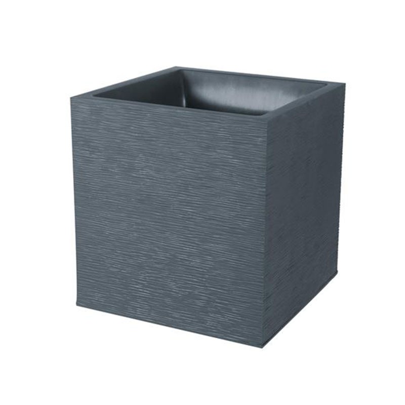 EDA Plastiques - Jardinière carrée - Graphit - gris anthracite - 31L