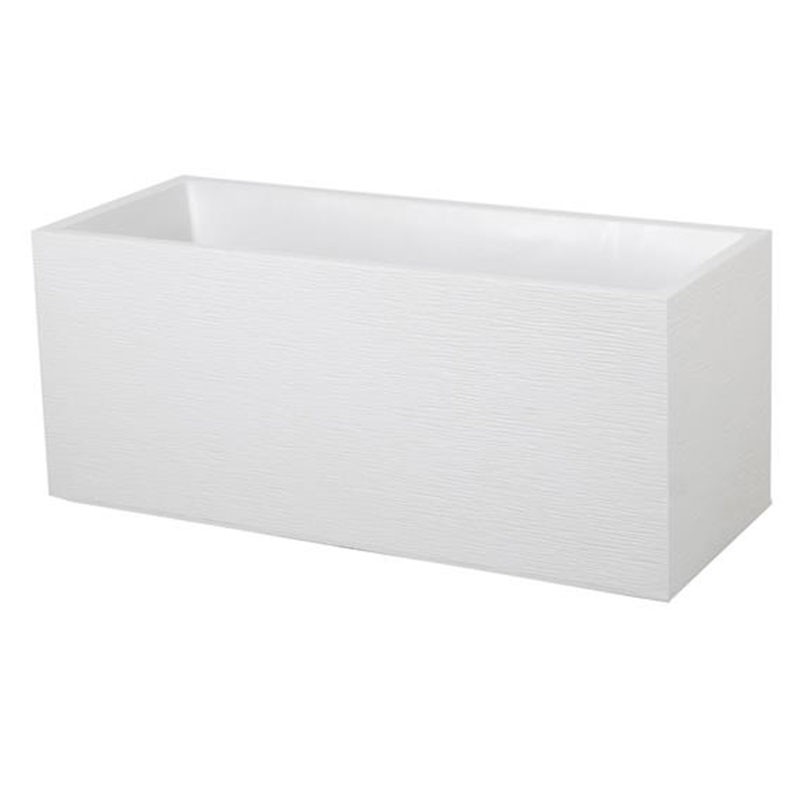 EDA Plastiques - Jardinière Loft XL - Graphit - Blanc cérusé - 98L