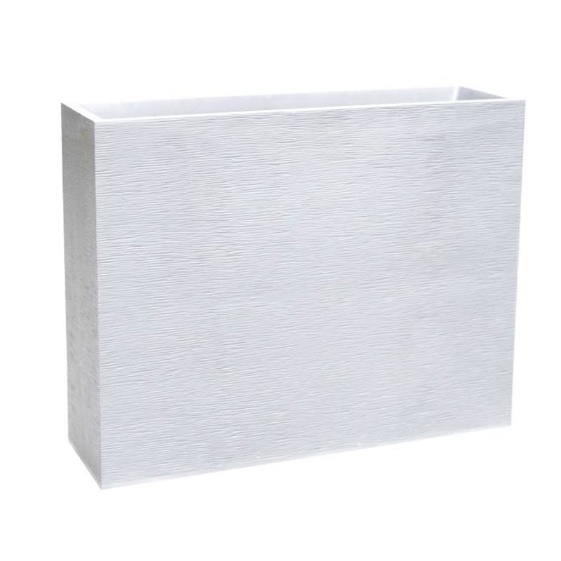 EDA Plastiques - Jardinière haute Loft XL - Graphit - Blanc cérusé - 63L