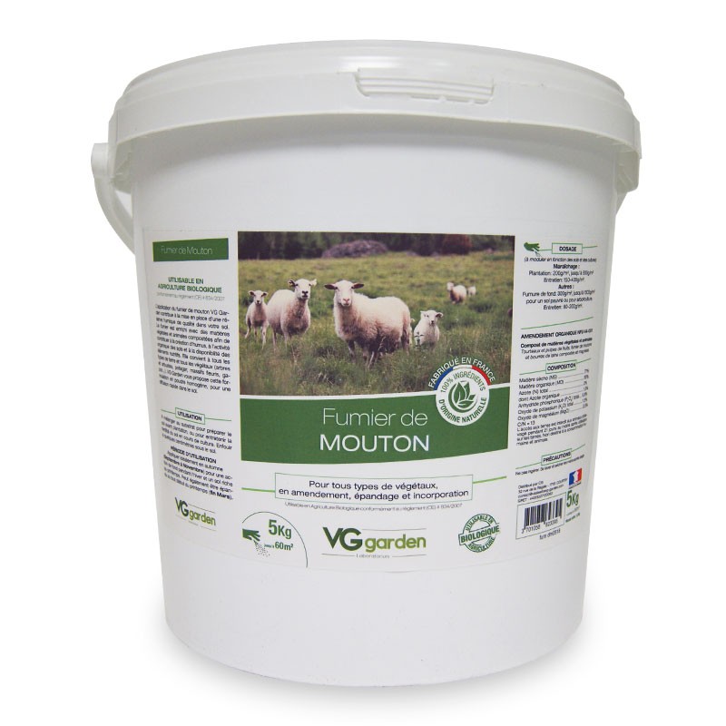 VG Garden - Sheep manure 5Kg - 100% natural organic fertilizer