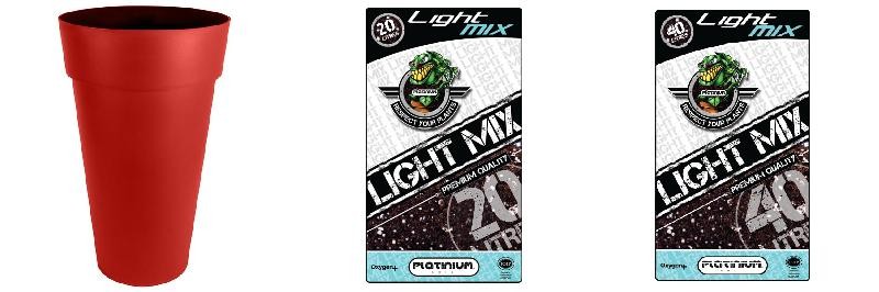 Pack - Pot EDA Toscana Rubí XXL 90L + Sustrato Platinium LightMIX