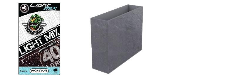  Pack - Loft XL Volcania 63L Kieselgrau + Substrat Platinium LightMIX