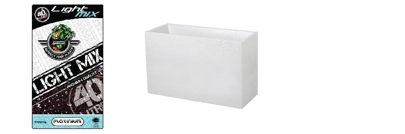 Pack - Muret Graphit Blanc ceruse 116L + Substrat Platinium LightMIX