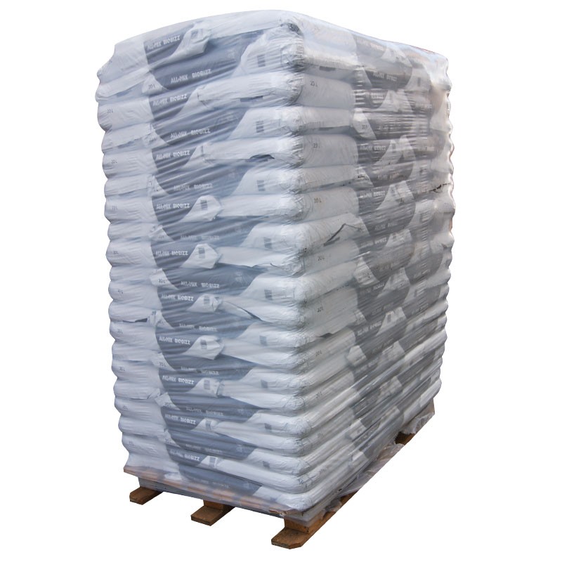 Palette de 120 terreaux All mix sac de 20L Biobizz, floraison, avec perlite