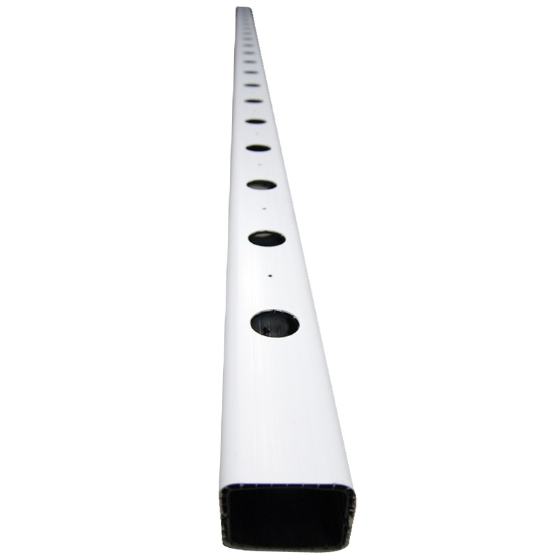 WHITE AERO TUBE 100X80MM 20 HOLES LONG. 4M
