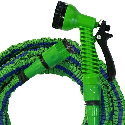 Kit Complet Avec Tuyau Extensible Rétractable Ecoflex7 Vert Et Bleu 2M50-7M50
