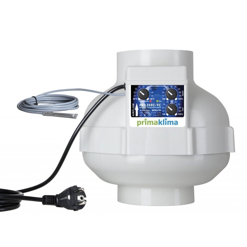Prima Klima - Extracteur d'air PK 125 EC TC 680m³ 0-170W