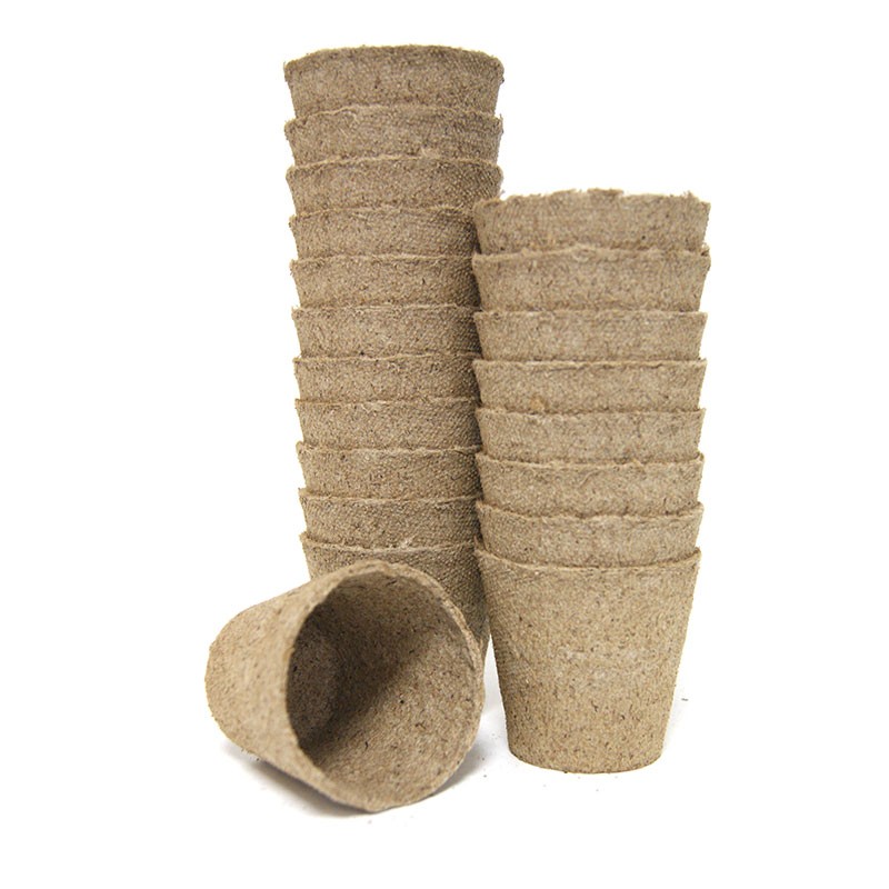 VG Garden - 20 Macetas redondas de turba - 6x6cm