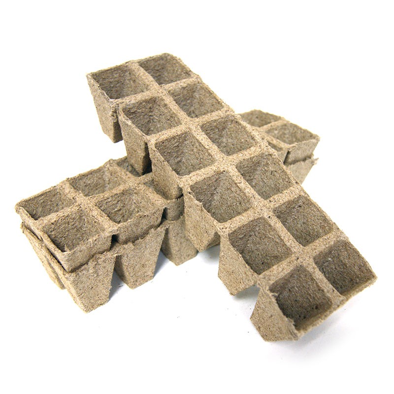VG JARDÍN 36 MACETAS DE TURBA 4X5CM (3 PLATOS DE 12)