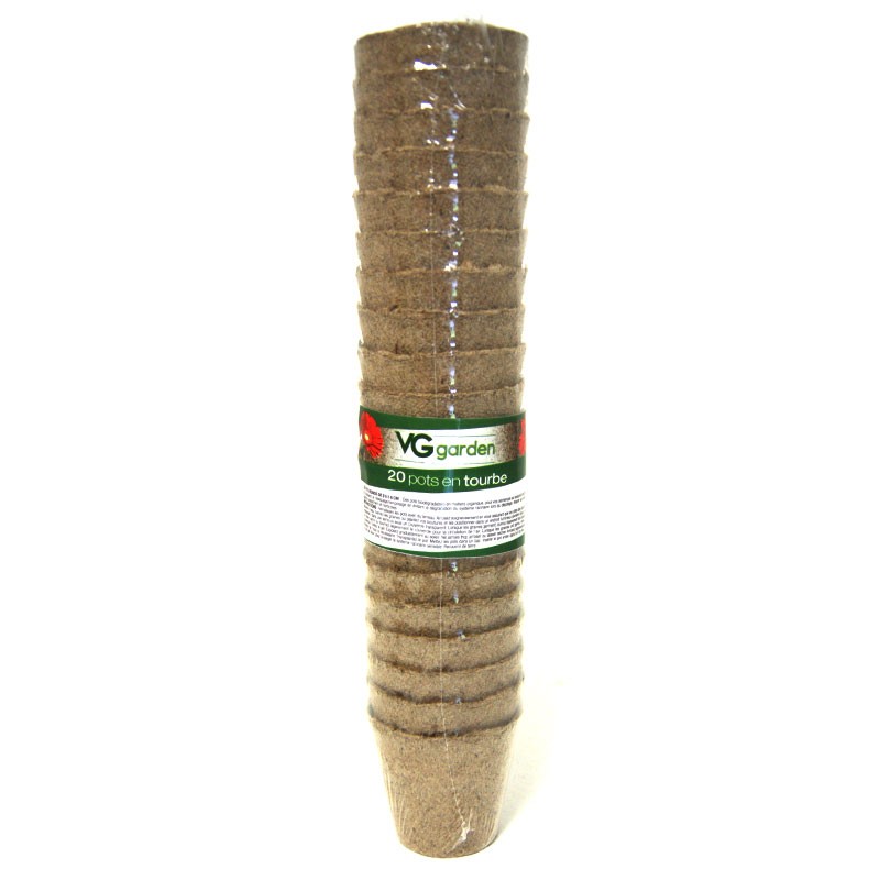 VG JARDÍN 20 MACETAS DE TURBA 6X6CM