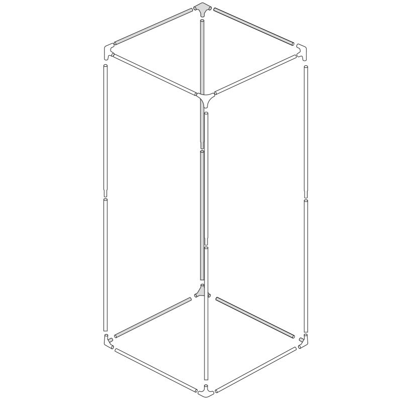 BBS kweekkamer structuur - 60x60x160