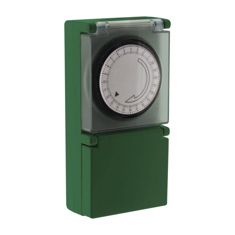 Programmateur mécanique journalier de jardin coloris vert otio