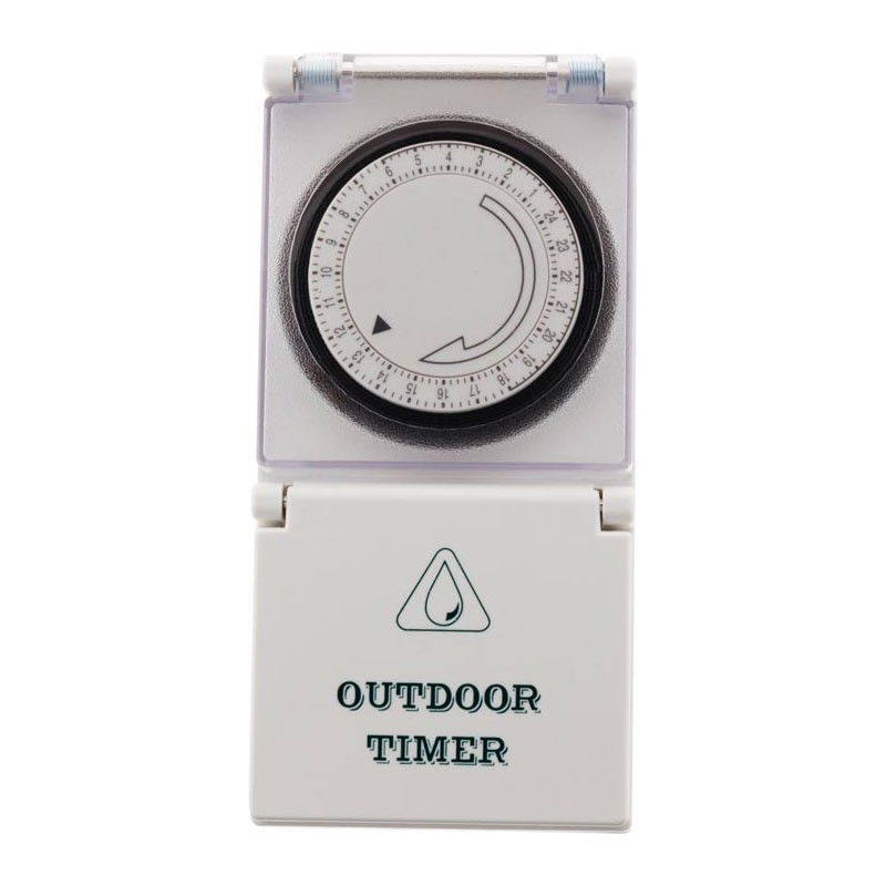 Timer meccanico giornaliero da giardino, bianco otio