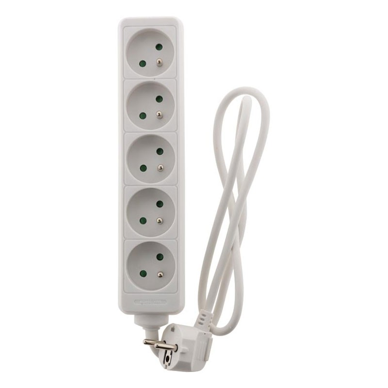Zenitech - Bloc 5 Prises 16A Blanc
