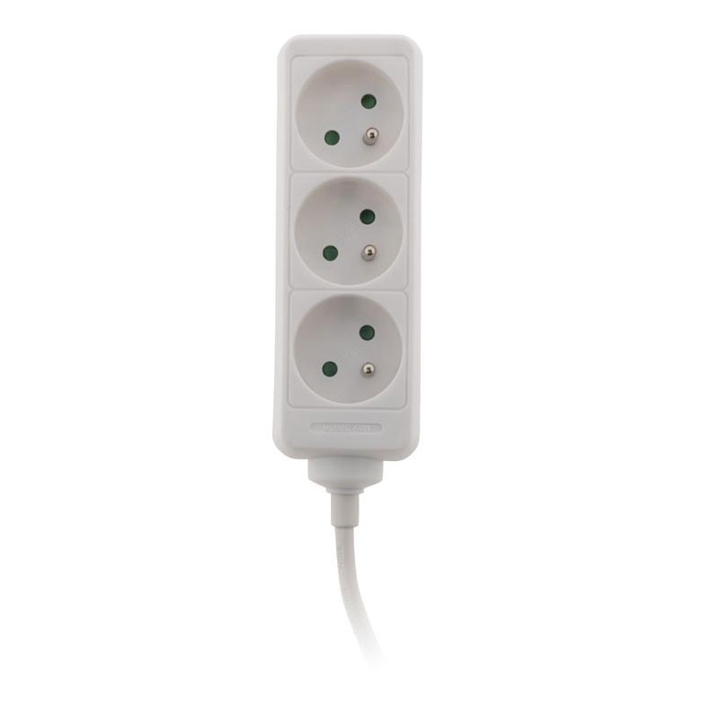Tomada de 3 tomadas 16A Branco