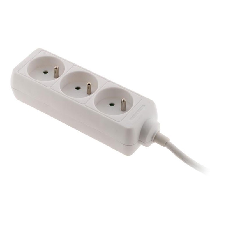 3 outlet block 16A White