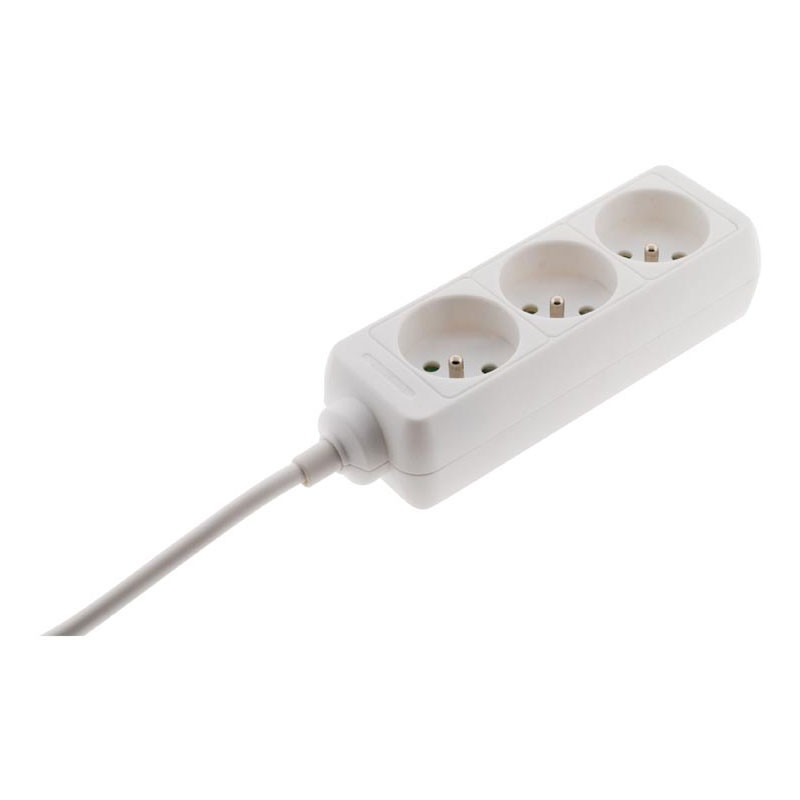 Zenitech - Bloc 3 Prises 16A Blanc + SECU