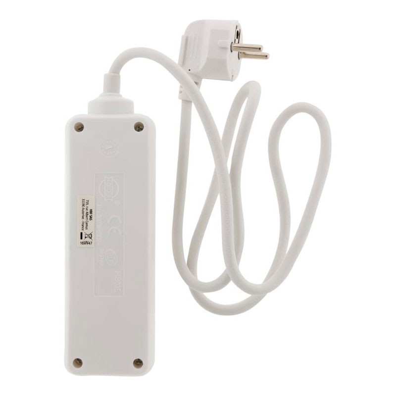 Block 3 outlets 16A White + SECU