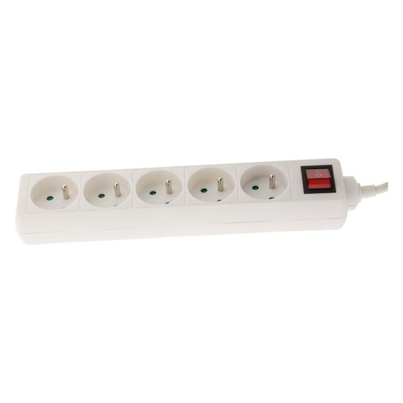 Blocco a 5 uscite 16A inter Bianco