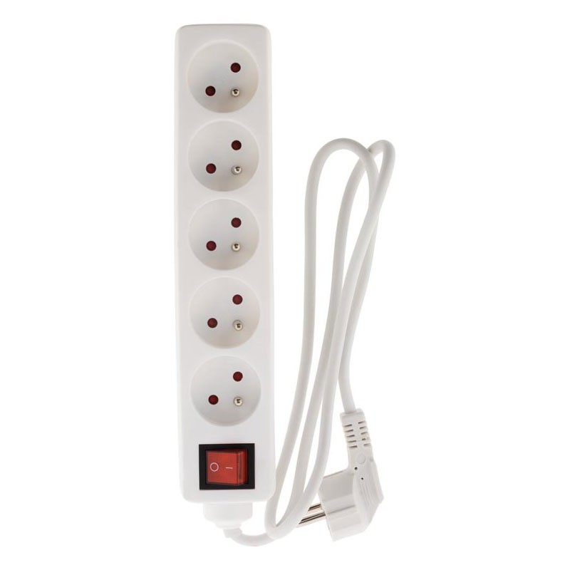 Set of 2 blocks 5x16A White switch