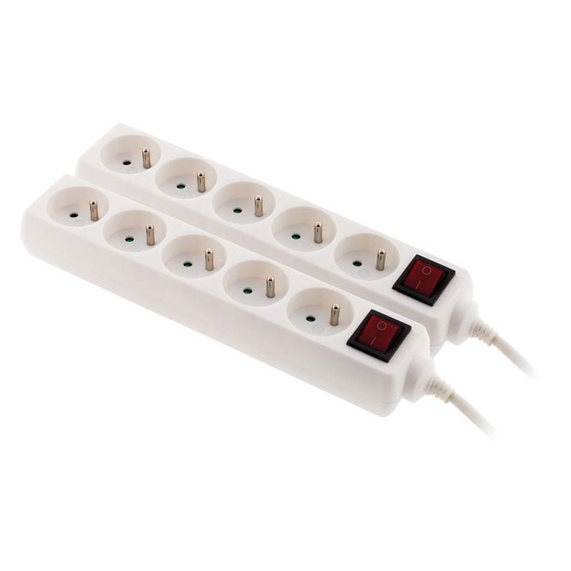 Set of 2 blocks 5x16A White switch