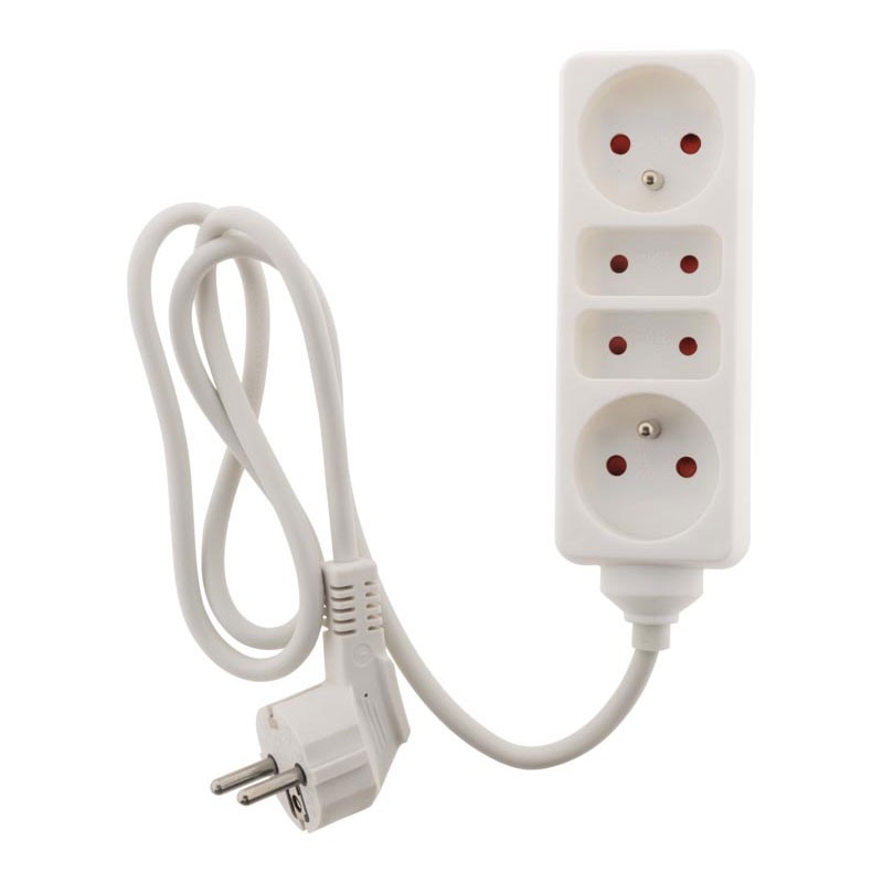 Zenitech - Multiprise Bloc 2 prises 6A + 2 prises 16A Blanc zenitech
