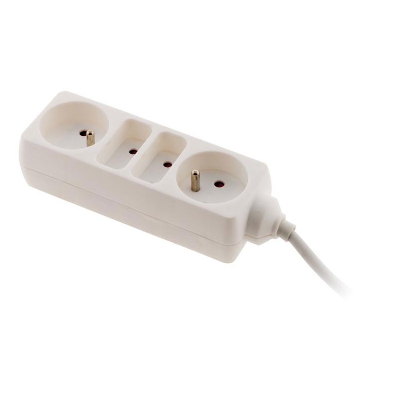 Bloc 2x6A + 2x16A Blanc