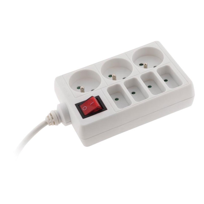 Bloque 4x6A + 3x16A Blanco