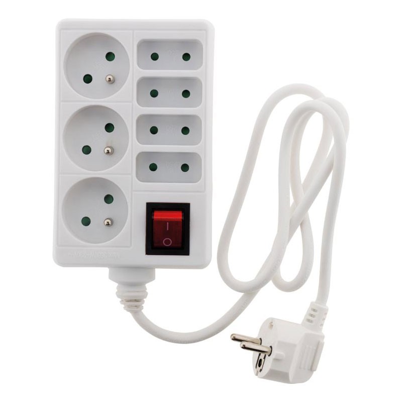 Bloque 4x6A + 3x16A Blanco