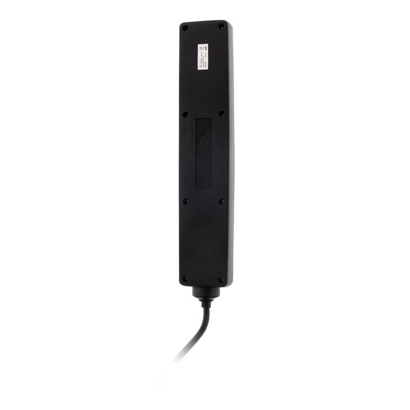 Interruptor de 5 tomas de corriente 16A Negro