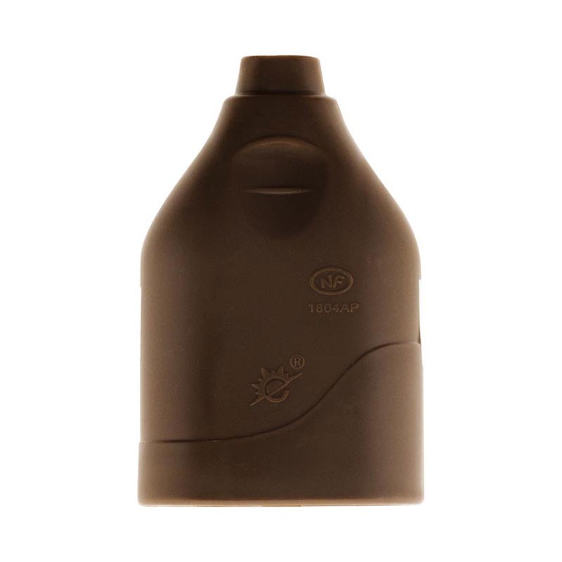 FICHE FEMELLE 2P 6A MARRON NF