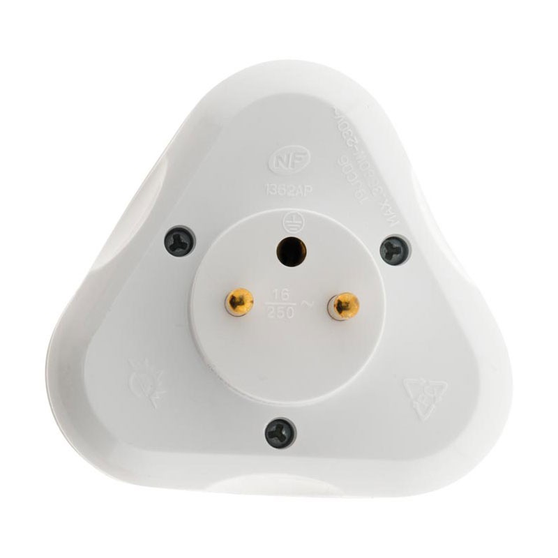 TRIPLITE 3x16A triangular Blanco