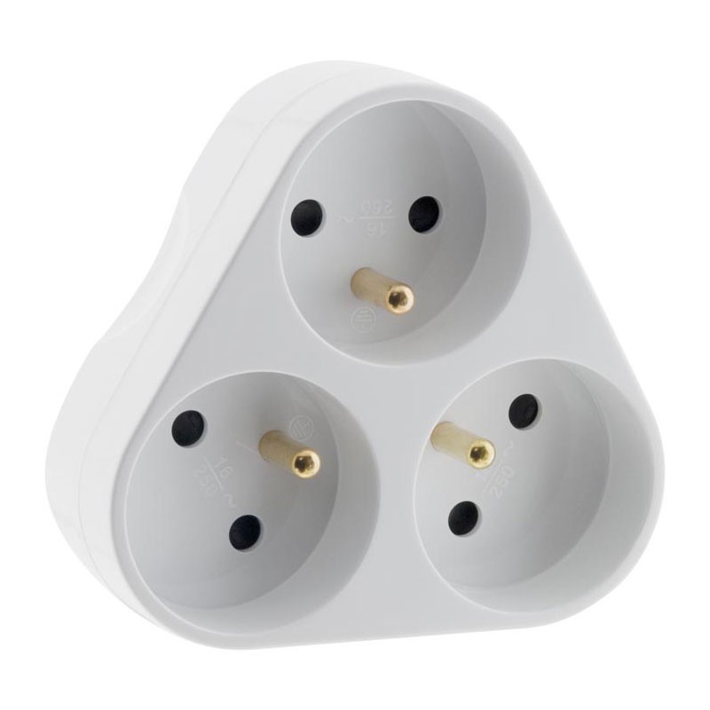 TRIPLITE 3x16A triangulaire Blanc