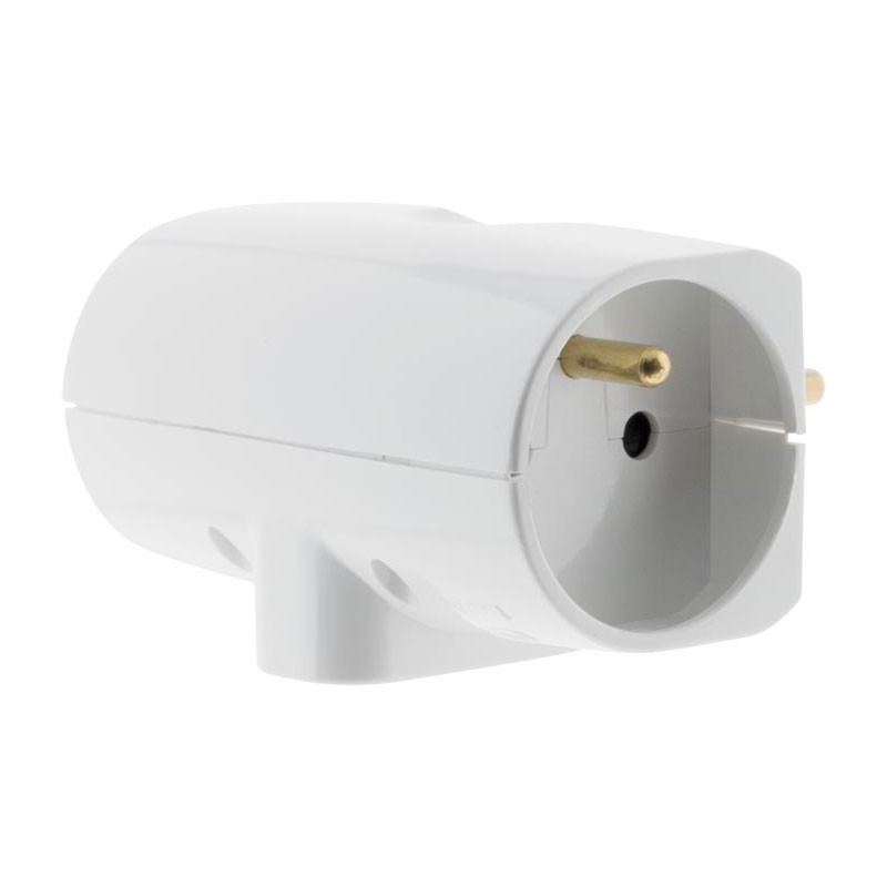 Zenitech - TRIPLITE 2x16A + 1x6A latérale Blanc