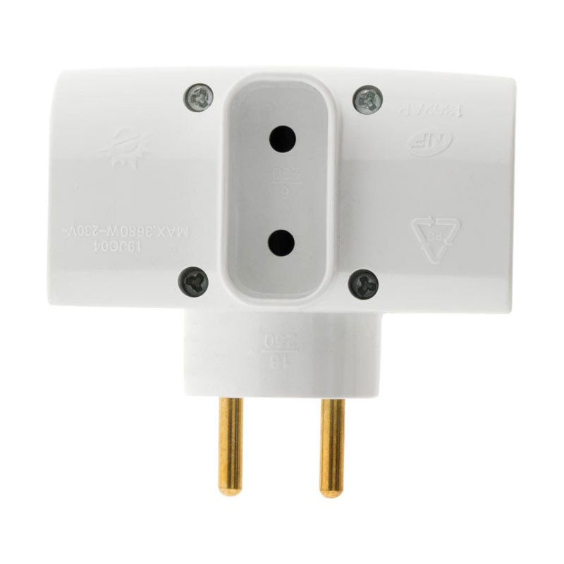 TRIPLITE 2x16A + 1x6A laterale Bianco
